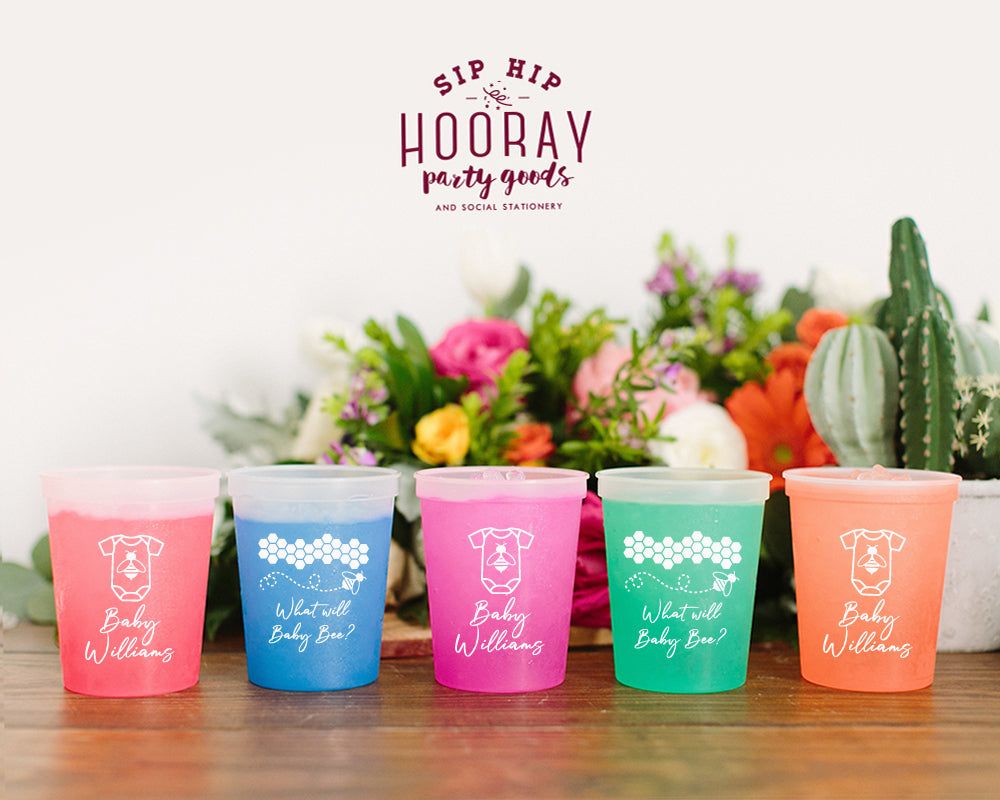 Sip Hip Hooray Baby Shower Gender Reveal Custom Design and Printing