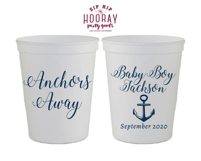Anchors Away Anchor Baby Shower Stadium Cup