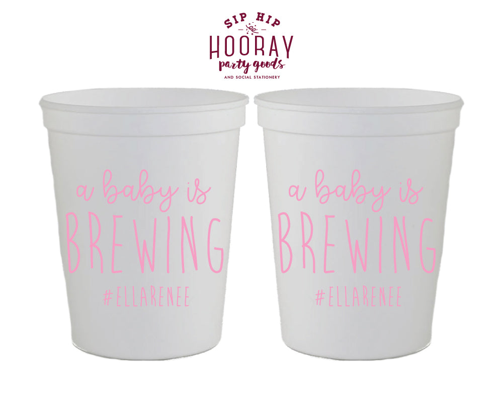 A Baby is Brewing Couples Shower Stadium Cup