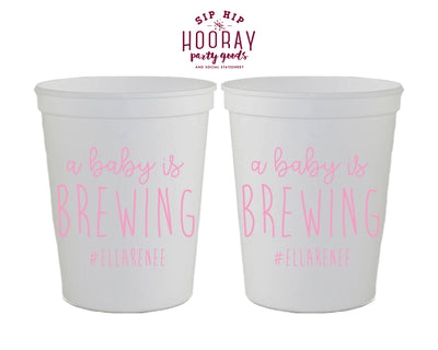 A Baby is Brewing Couples Shower Stadium Cup