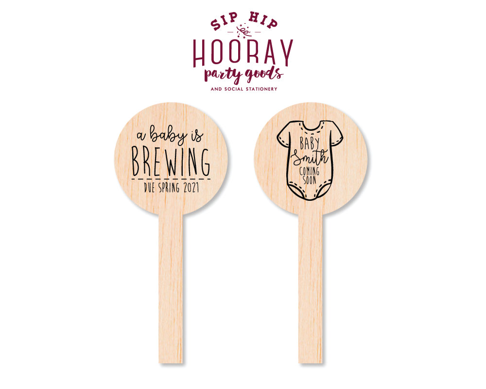 Sip Hip Hooray Baby Shower Gender Reveal Custom Design and Printing