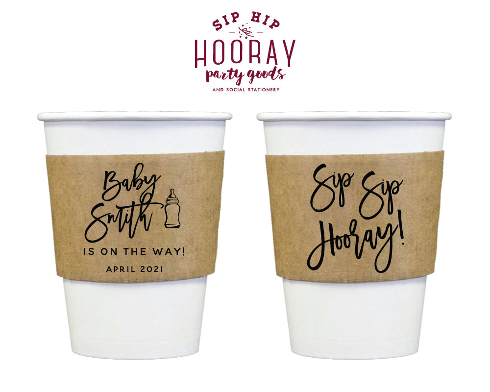Sip Hip Hooray Baby Shower Gender Reveal Custom Design and Printing