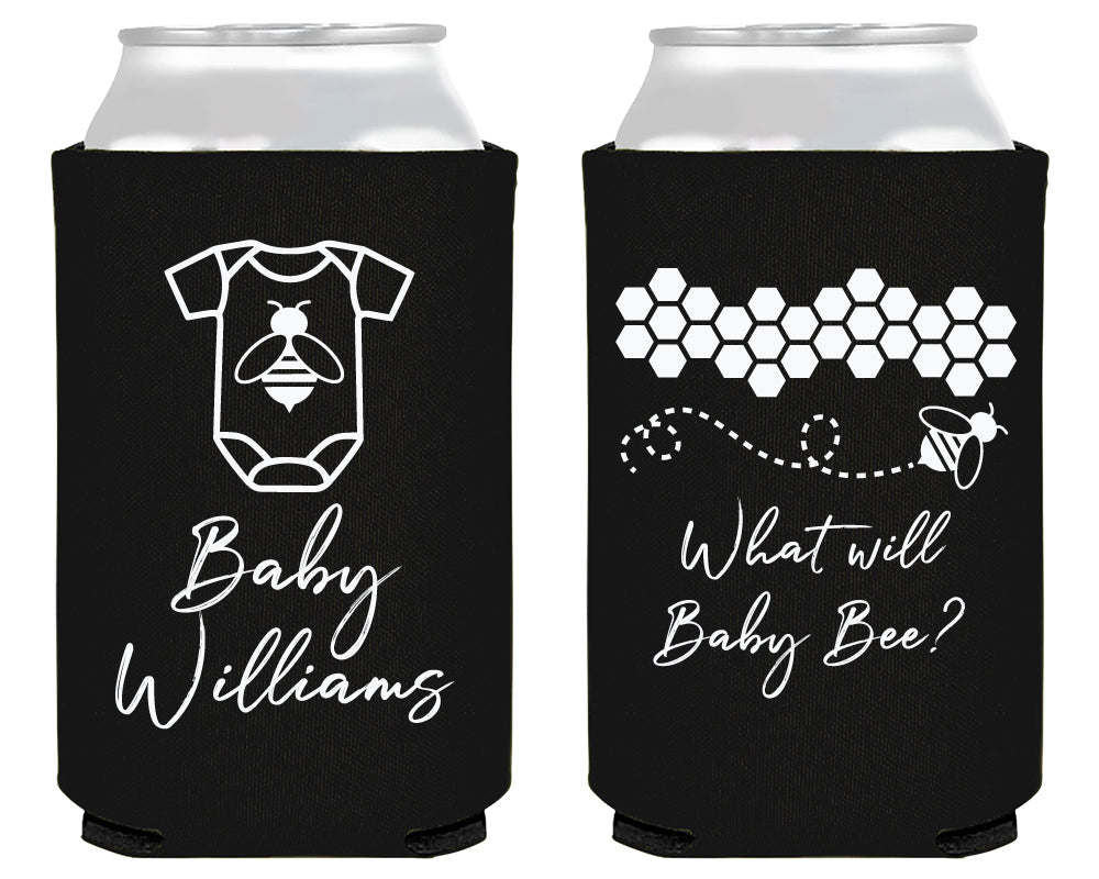 What Will Baby Bee Gender Reveal Foam Can Cooler