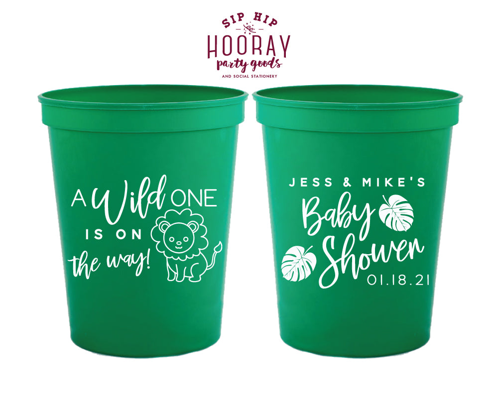 A Wild One Jungle Baby Shower Stadium Cup