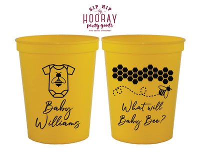What Will Baby Bee Gender Reveal Stadium Cup