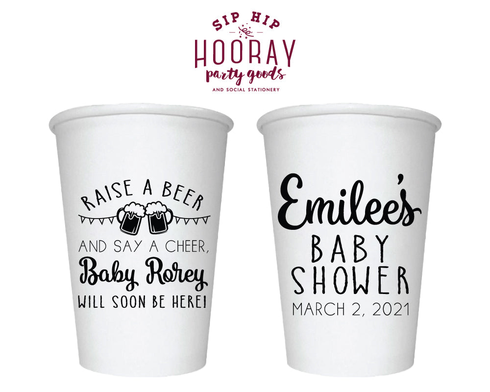 Sip Hip Hooray Baby Shower Gender Reveal Custom Design and Printing