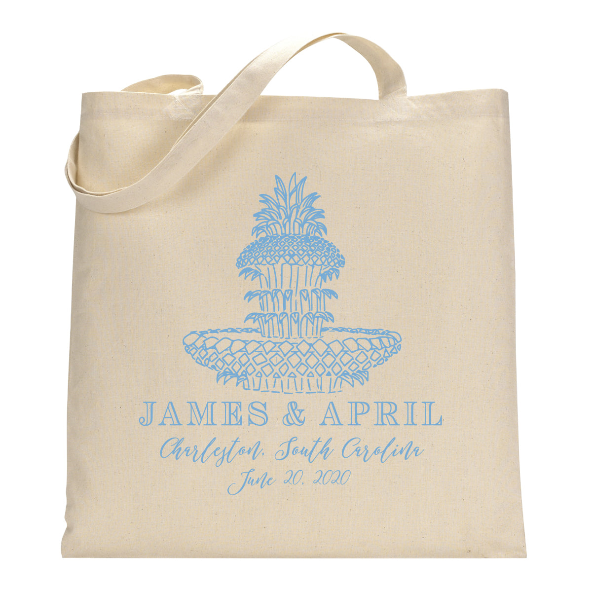Charleston Fountain Wedding Welcome Tote Bag