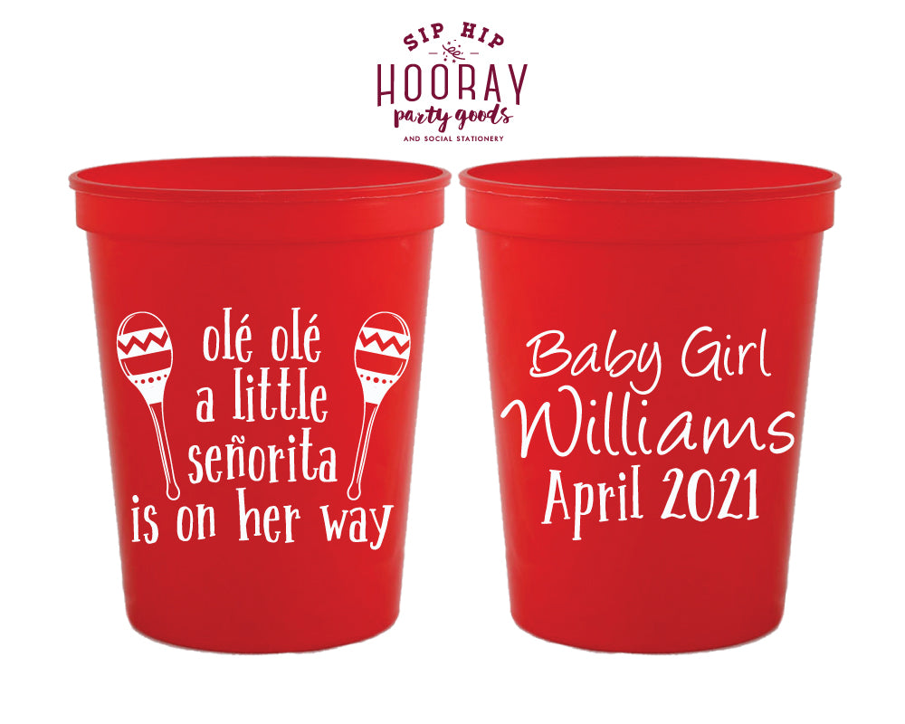 Ole Ole Baby Shower Stadium Cup