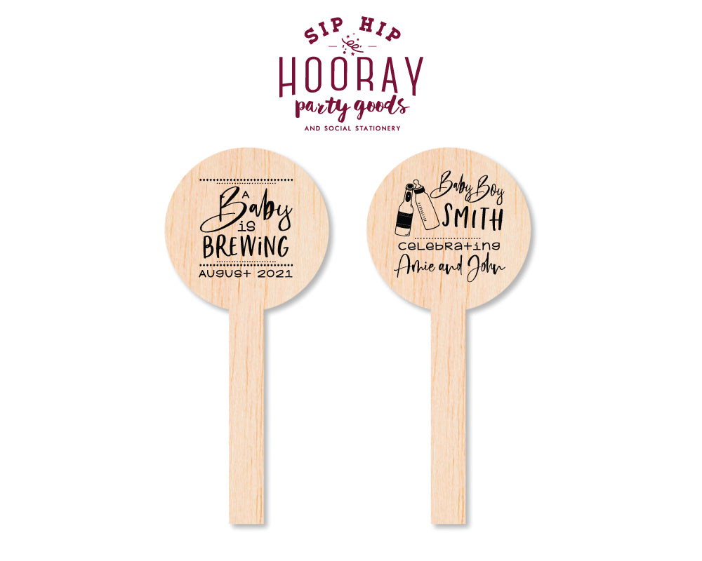 Sip Hip Hooray Baby Shower Gender Reveal Custom Design and Printing