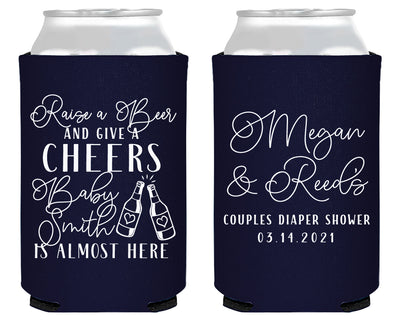Couples Diaper Baby Shower Neoprene Can Cooler