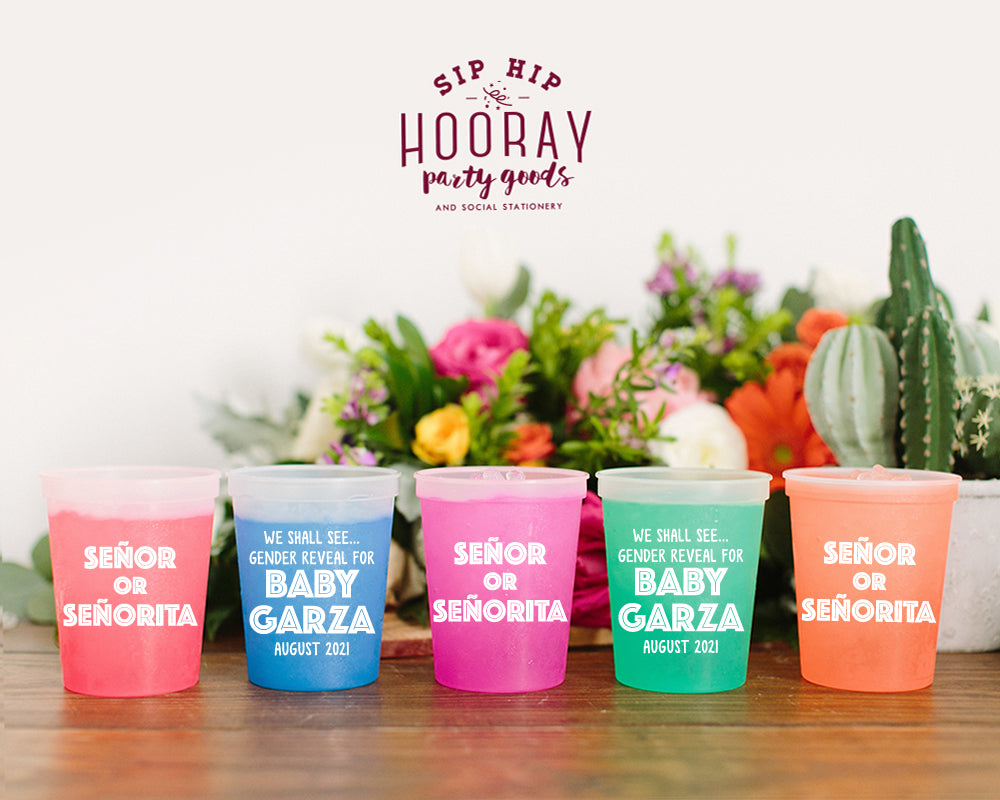 Sip Hip Hooray Baby Shower Gender Reveal Custom Design and Printing
