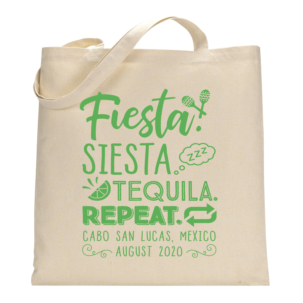 Fiesta Siesta Tequila Repeat Mexico Welcome Tote Bag