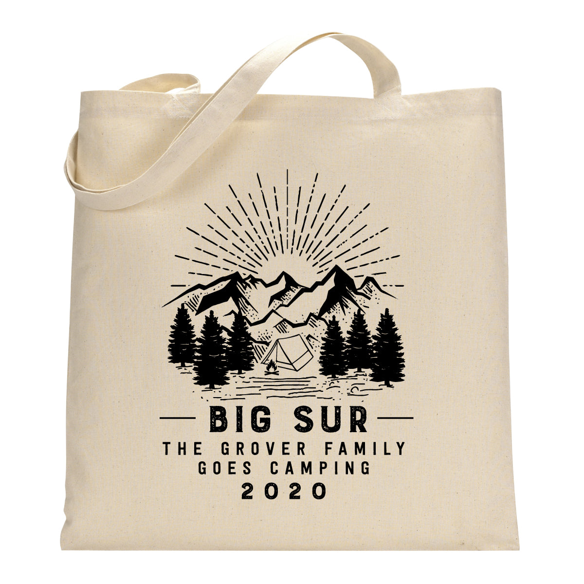 Camping Mountains Family Vacation Tote Bag