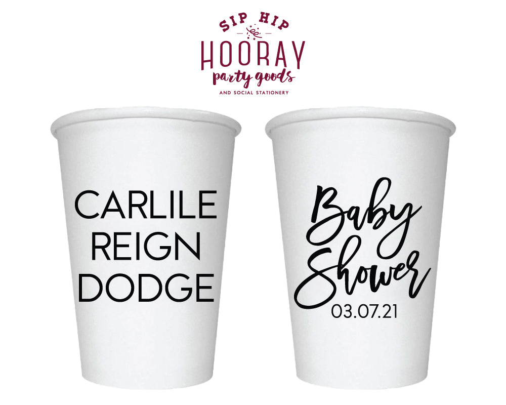 Sip Hip Hooray Baby Shower Gender Reveal Custom Design and Printing