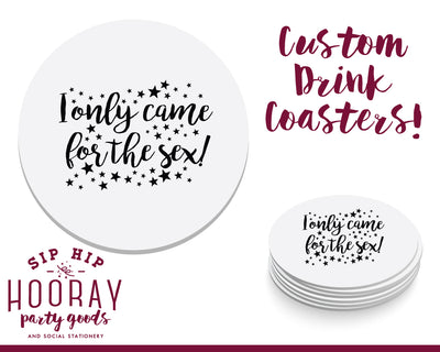 Twinkle Twinkle Star I Only Came for The Sex Gender Reveal Coasters