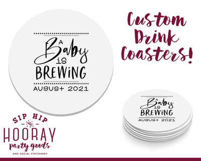 A Baby Is Brewing Shower Coasters