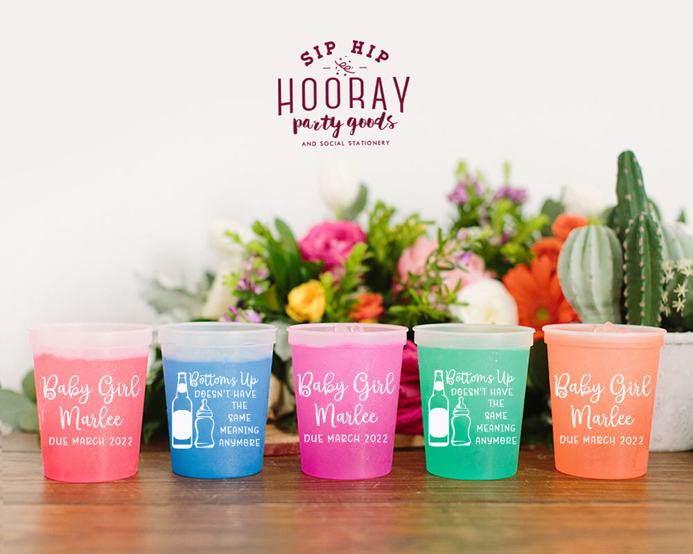 Sip Hip Hooray Baby Shower Gender Reveal Custom Design and Printing