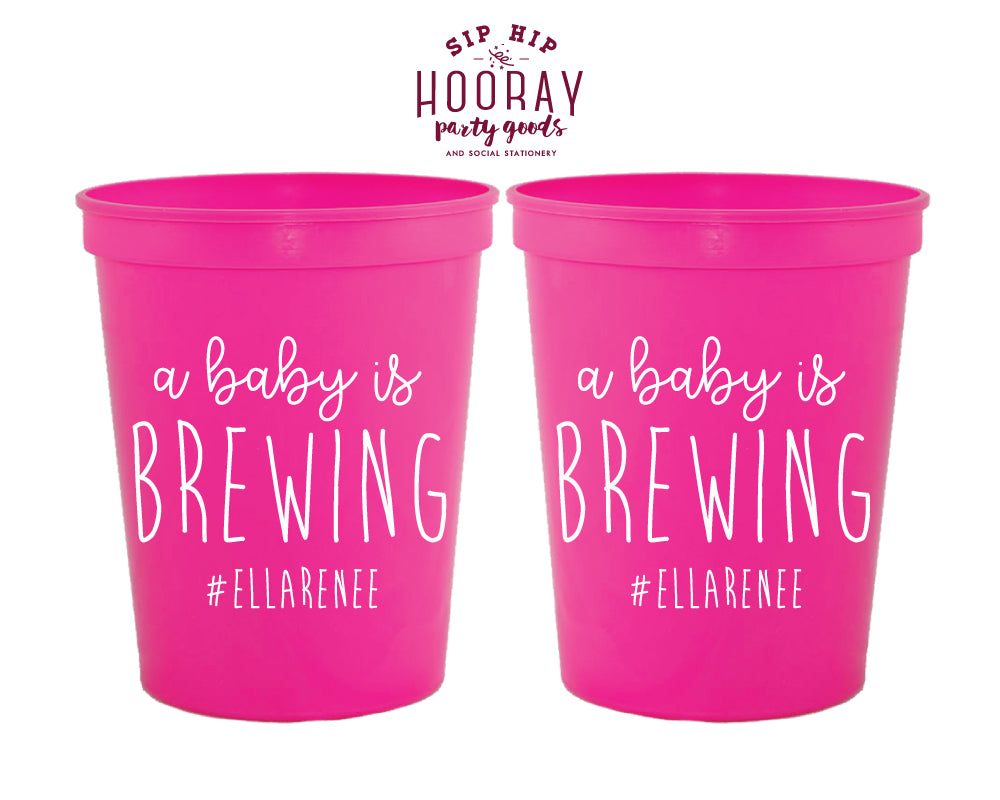 A Baby is Brewing Couples Shower Stadium Cup