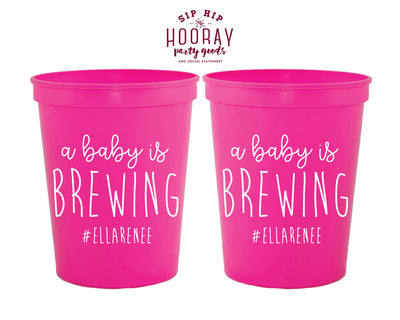 A Baby is Brewing Couples Shower Stadium Cup