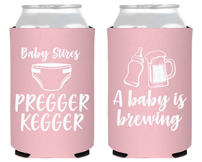Pregger Kegger Baby Shower Foam Can Cooler