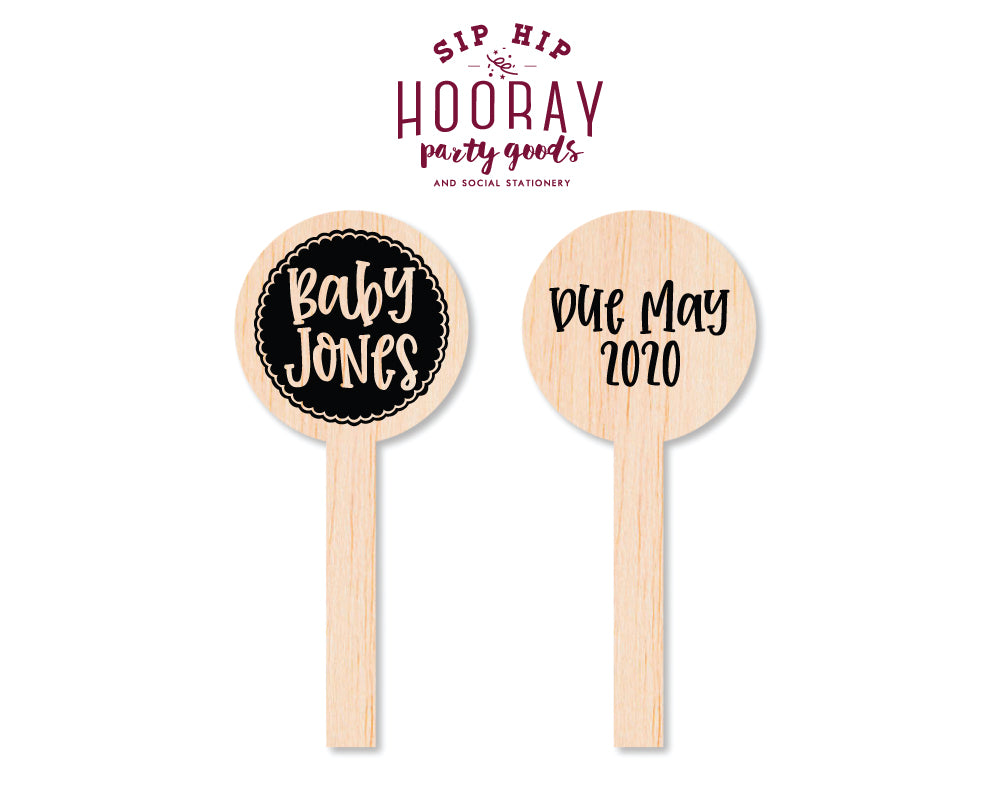 Sip Hip Hooray Baby Shower Gender Reveal Custom Design and Printing