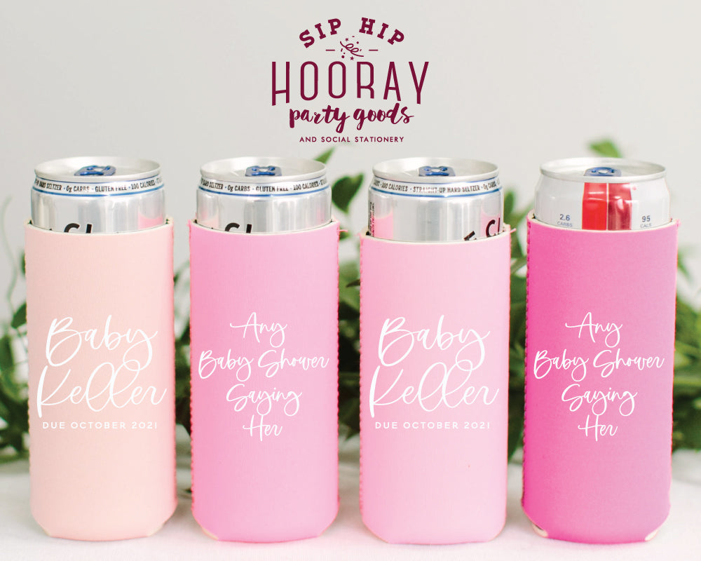Sip Hip Hooray Baby Shower Gender Reveal Custom Design and Printing