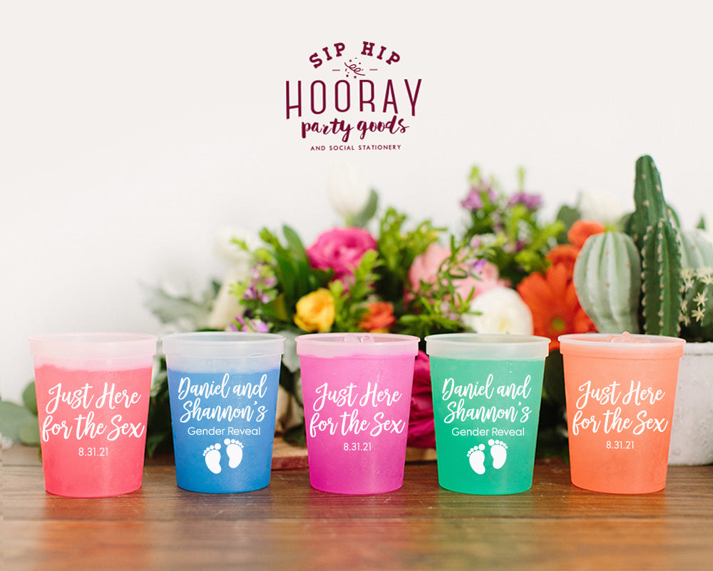 Sip Hip Hooray Baby Shower Gender Reveal Custom Design and Printing