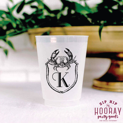 Nouveau Monogram Frosted Cups
