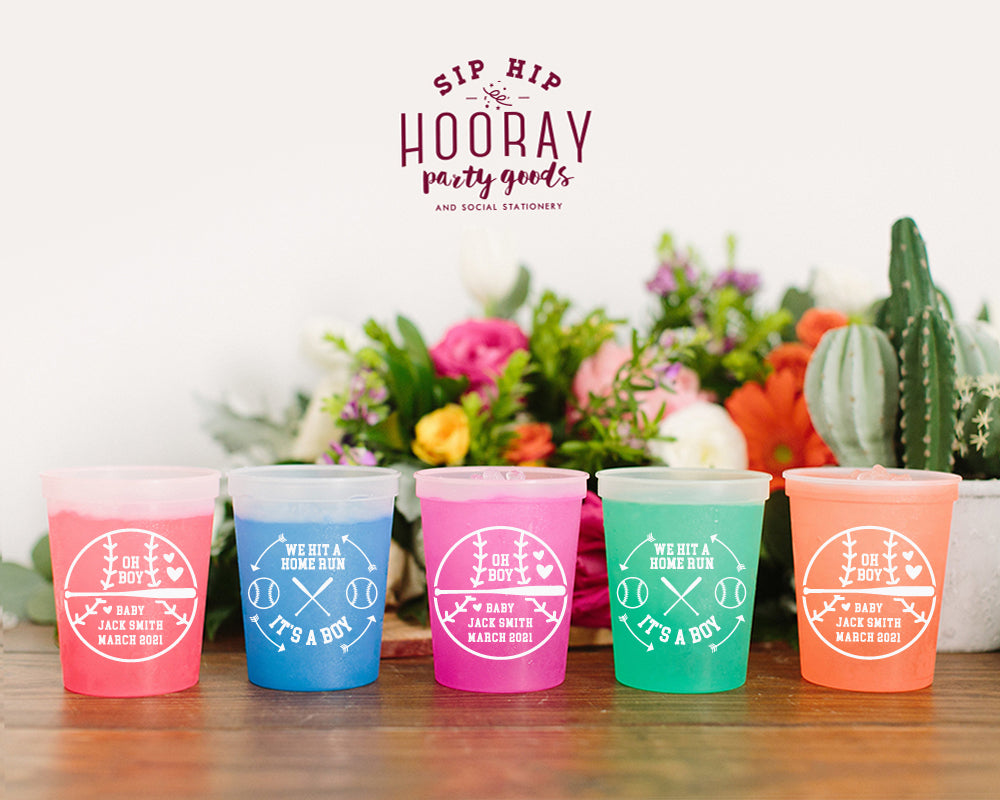 Sip Hip Hooray Baby Shower Gender Reveal Custom Design and Printing
