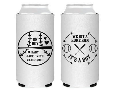 Home Run Baby Shower Foam Slim Can Cooler