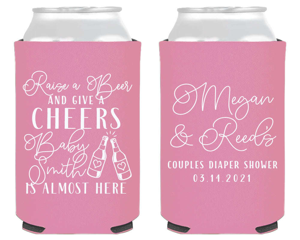 Couples Diaper Baby Shower Neoprene Can Cooler
