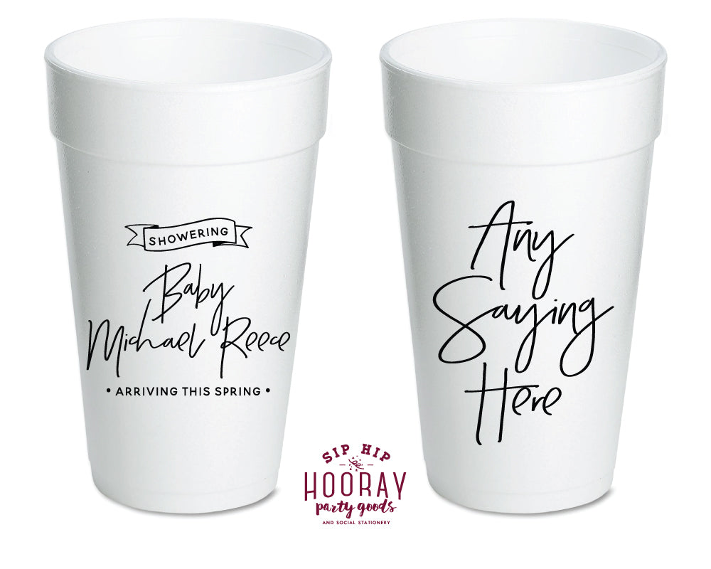 Sip Hip Hooray Baby Shower Gender Reveal Custom Design and Printing