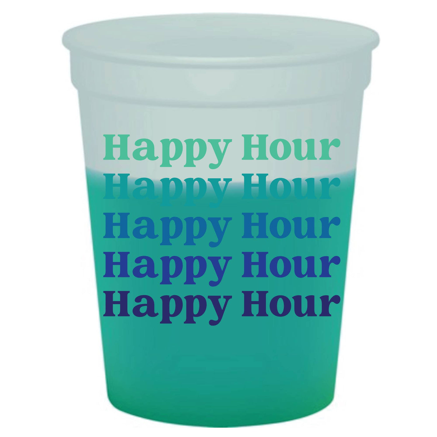 Happy Hour Color Changing Mood Stadium Cups - Summer