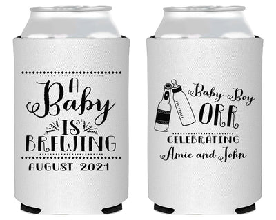 A Baby is Brewing Baby Shower Foam Can Cooler