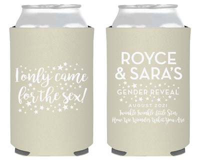 Twinkle Twinkle Star I Only Came for The Sex Gender Reveal Foam Can Cooler