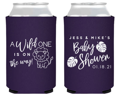 A Wild One Jungle Baby Shower Neoprene Can Cooler