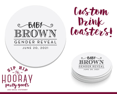 Sip Hip Hooray Baby Shower Gender Reveal Custom Design and Printing