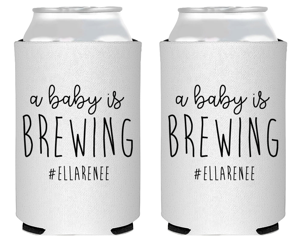 A Baby is Brewing Couples Shower Foam Can Cooler