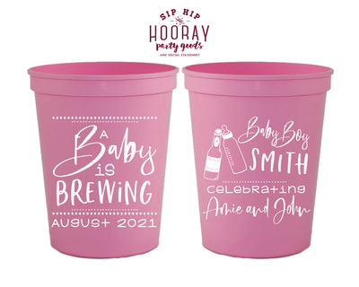 A Baby Is Brewing Shower Stadium Cup