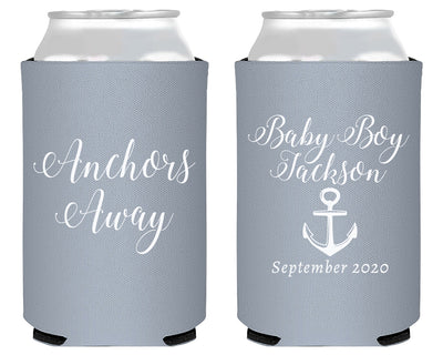 Anchors Away Anchor Baby Shower Neoprene Can Cooler