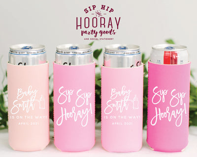 Sip Hip Hooray Baby Shower Gender Reveal Custom Design and Printing