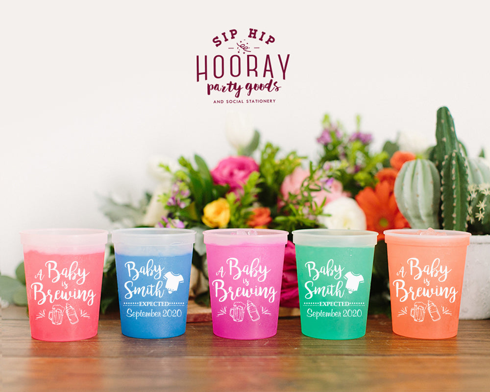 Sip Hip Hooray Baby Shower Gender Reveal Custom Design and Printing