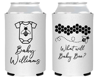 What Will Baby Bee Gender Reveal Foam Can Cooler