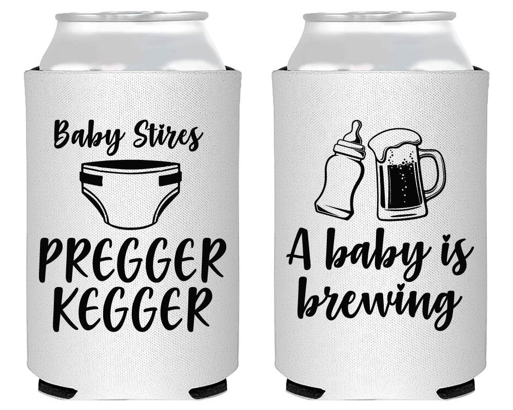 Pregger Kegger Baby Shower Neoprene Can Cooler