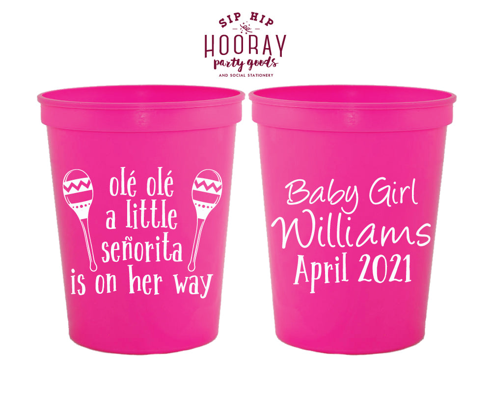 Ole Ole Baby Shower Stadium Cup