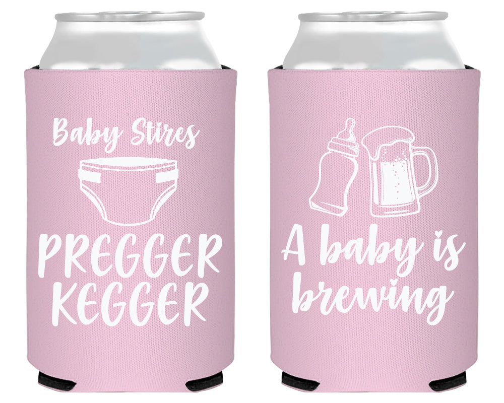 Pregger Kegger Baby Shower Neoprene Can Cooler