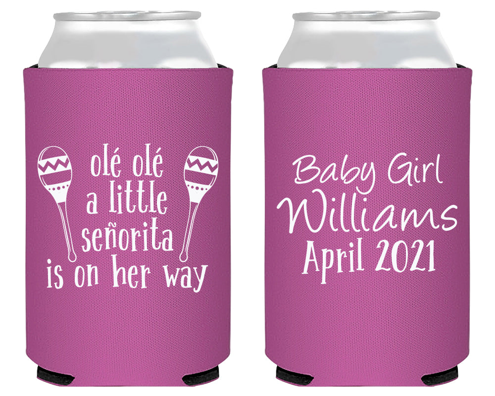 Ole Ole Baby Shower Foam Can Cooler