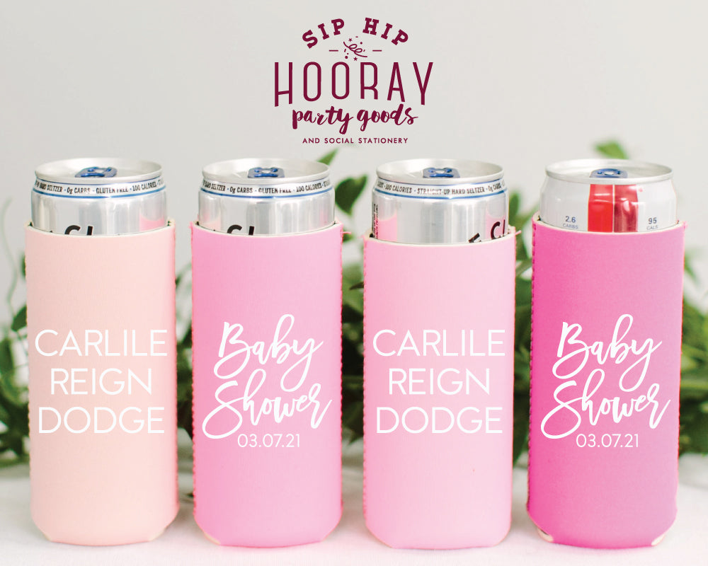 Sip Hip Hooray Baby Shower Gender Reveal Custom Design and Printing
