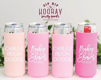 Sip Hip Hooray Baby Shower Gender Reveal Custom Design and Printing