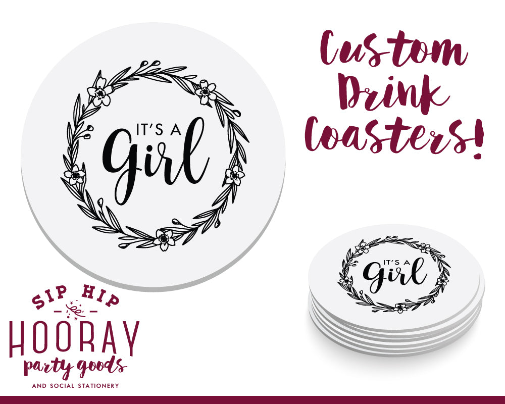 Sip Hip Hooray Baby Shower Gender Reveal Custom Design and Printing